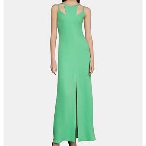 BCBG strappy cutout gown